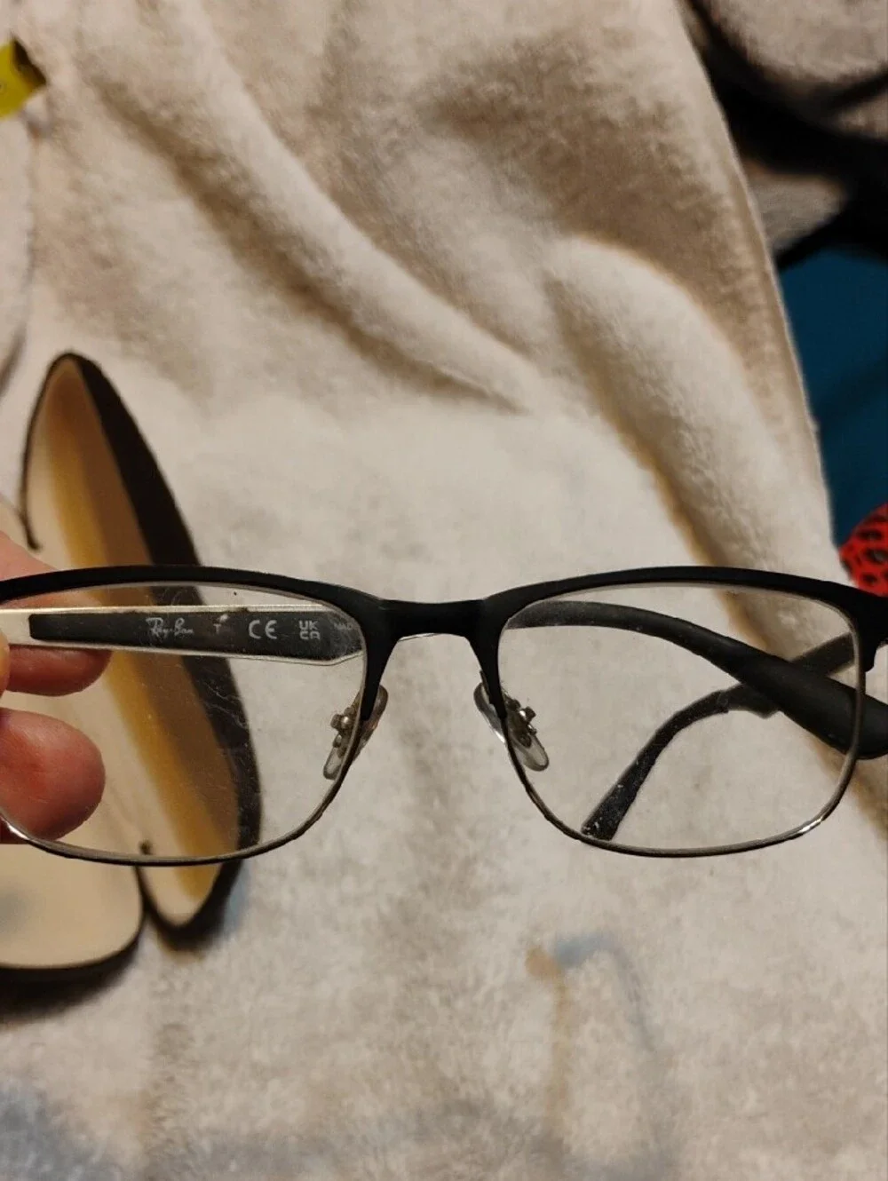 Ray-Ban Matte Black Semi-Rimless Eyeglasses